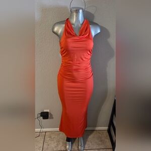 Heart Hips Vibrant Orange Dress